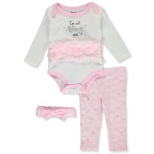 Princess Rose Baby Girls 3-Piece Tulle Leggings Set Outfit- white/yellow, 6-9 mo